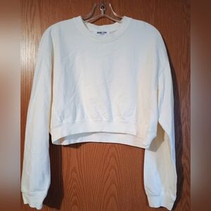 Double Zero Off-White Cropped Sweatshirt